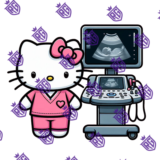 Hello Kitty Ultrasound Tech Acrylic Blank