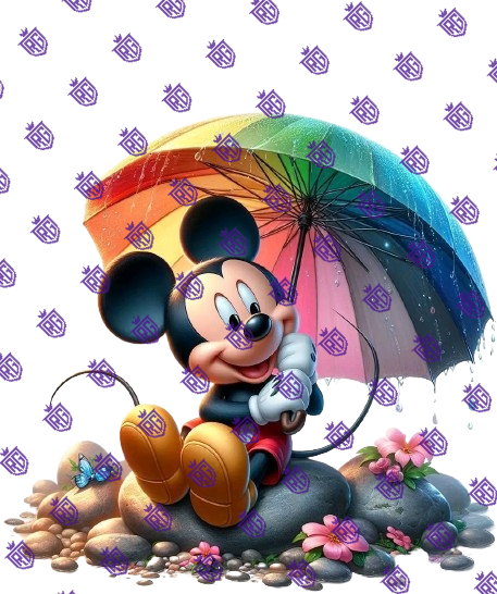 Umbrella Mouse Acrylic Blank With Decal