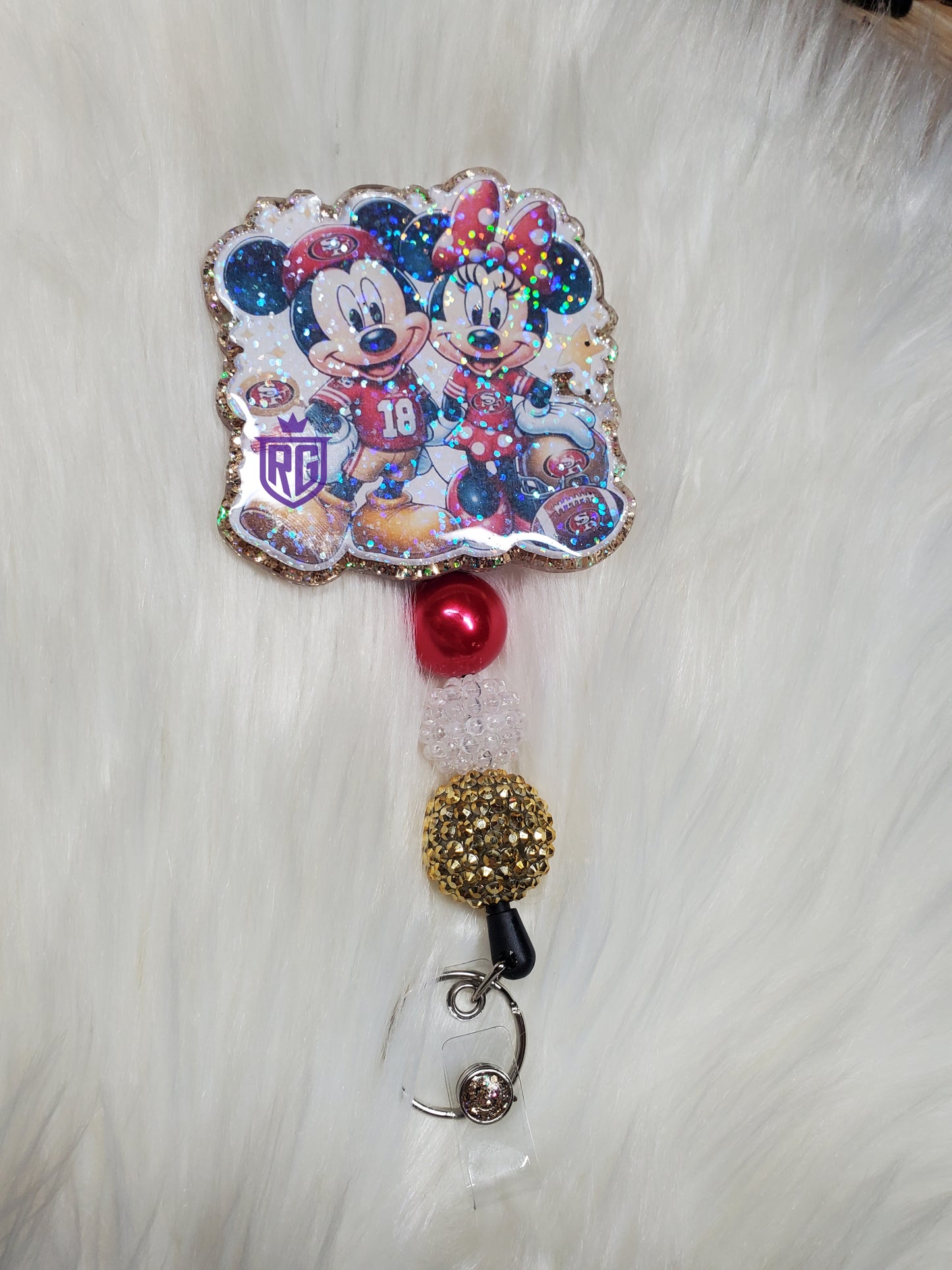 49er Mickey & Minnie Badge Reel