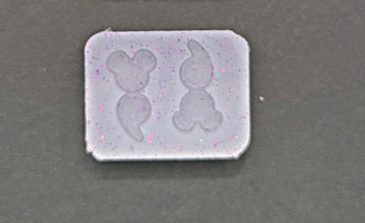 Mouse Semi Colon Awareness Earring Stud Mold {Clear so can be used with UV Resin}