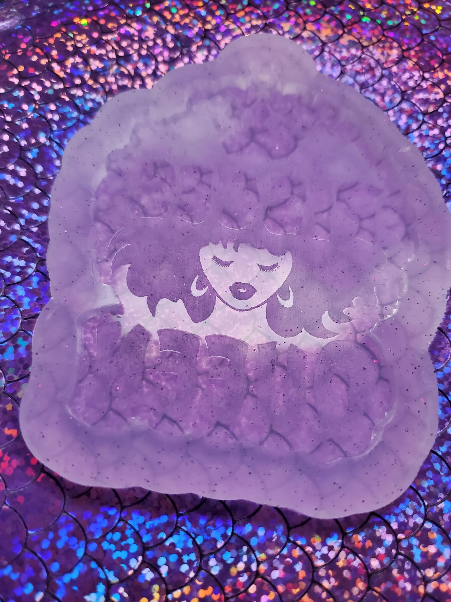 Zodiac Afro Queen Keychain Mold