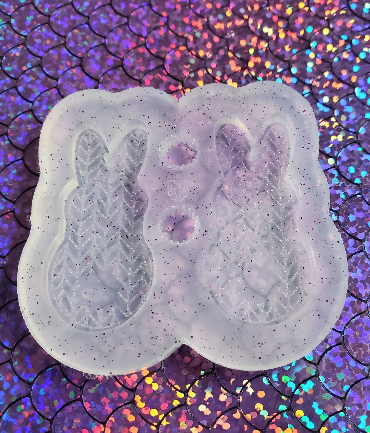 Sweater Pattern Bunny Earring Mold