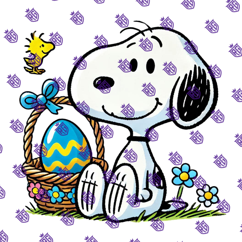 Snoopy Easter Acrylic Blank With Decals