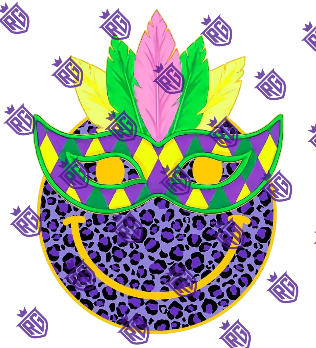 Mardi Gras Blank With Decals