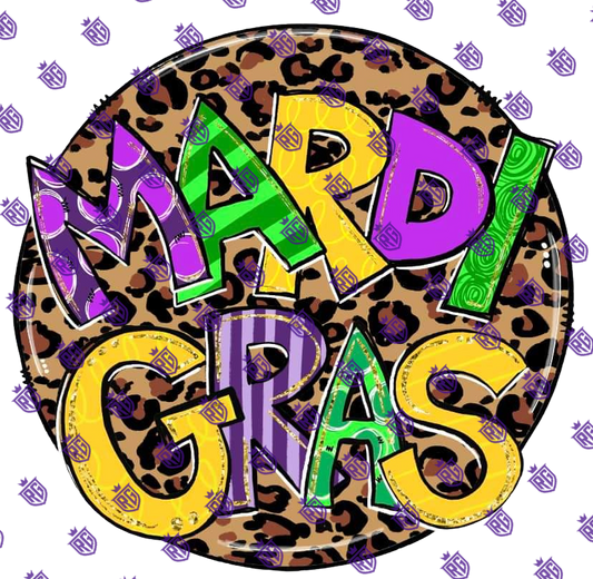 Mardi Gras Acrylic Blank With Decals