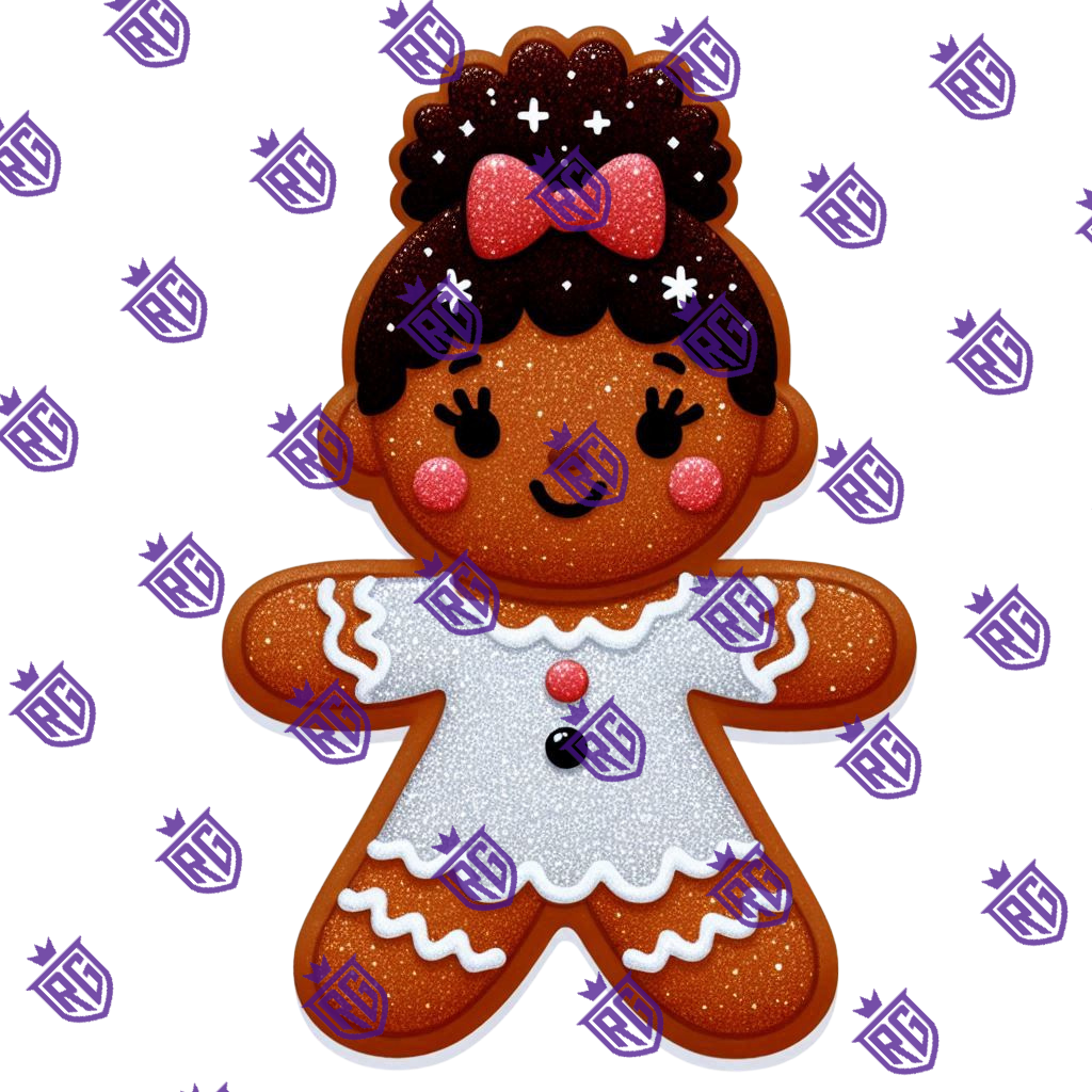 Gingerbread Girl With Acrylic Blank With Decal