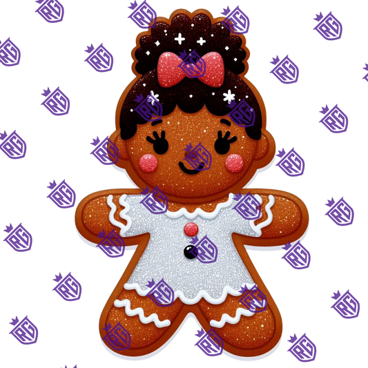 Gingerbread Girl With Acrylic Blank With Decal