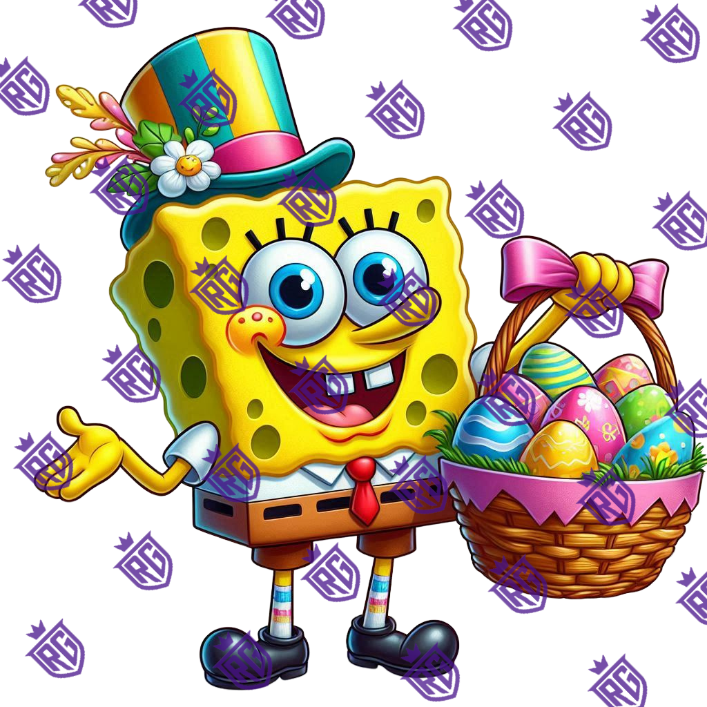 Spongebob Easter Acrylic Blank With Decals