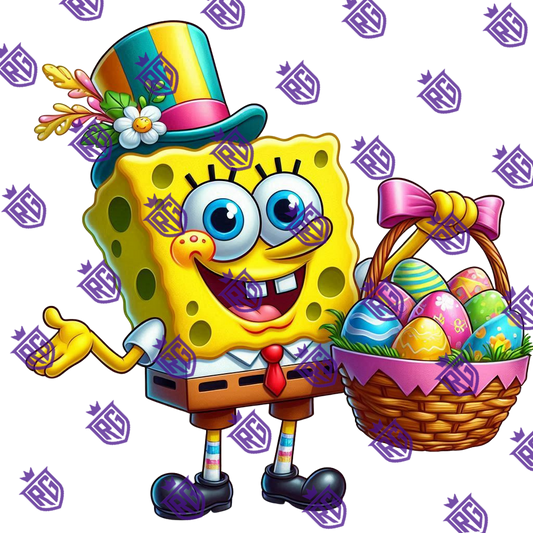 Spongebob Easter Acrylic Blank With Decals