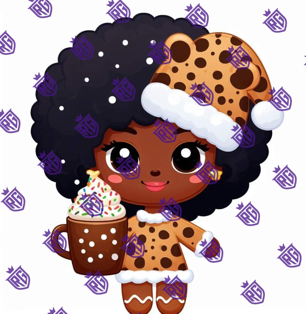 Gingerbread hot coco girl Acrylic Blank With Decal