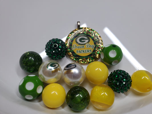 Green Bay Chunky Bead Set